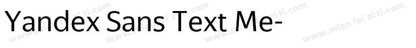 Yandex Sans Text Me字体转换